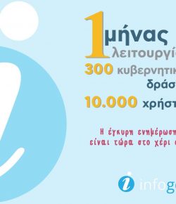 Πρώτος μήνας λειτουργίας της εφαρμογής “infogov”